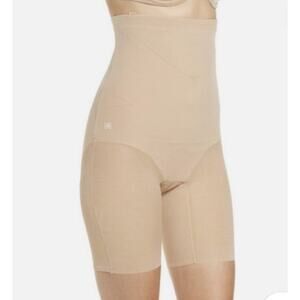 Honeylove SuperPower Shorts 1X Beige High Compression Sculpting Short No Straps